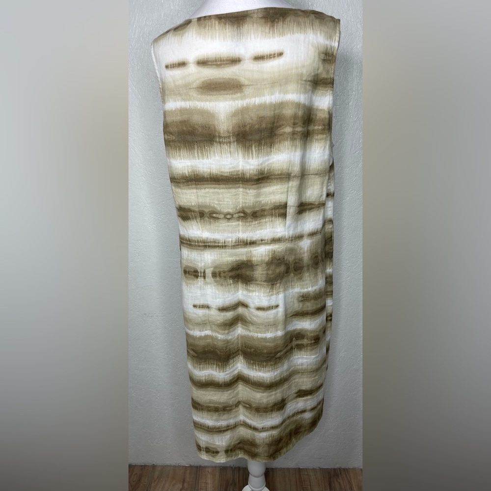 Tommy Bahama Linen Beach Sundress Coastal Resort Tie Dye Sleeveless Vacation Lg - Picture 9 of 12